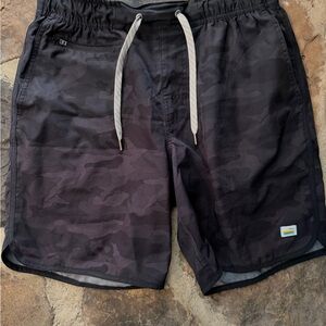 Vuori Black Camo Performance Shorts